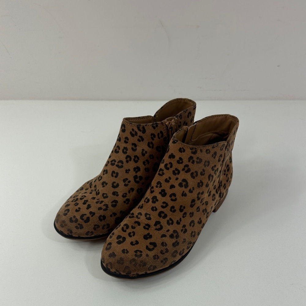 Leopard Print Children’s Ankle Boots - Tan Size 13 casual dressy cute animal - Picture 3 of 15